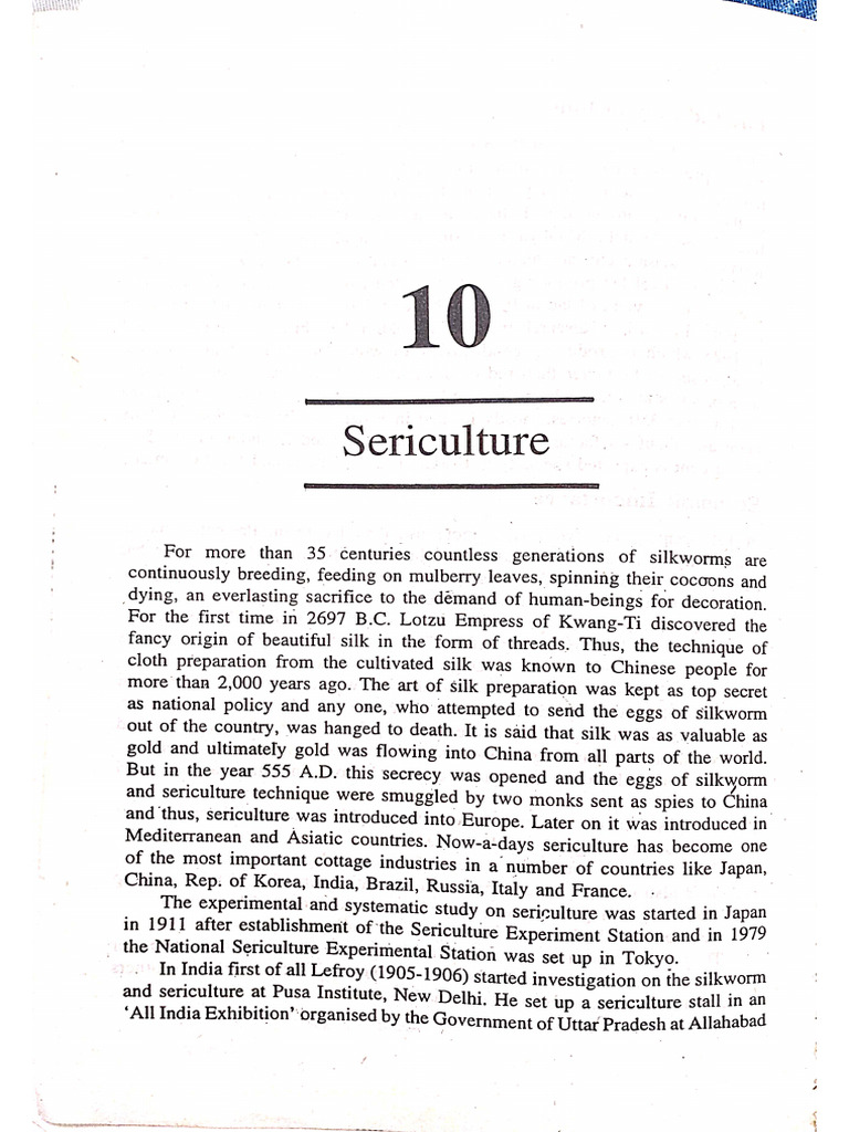 Sericulture Ge Sem 2 | PDF