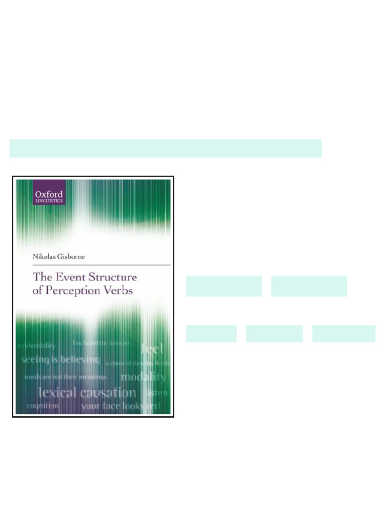 The Event Structure of Perception Verbs Nikolas Gisborne - Ebook and ...