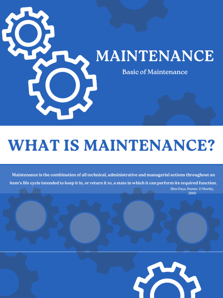 Basic Maintenance | PDF
