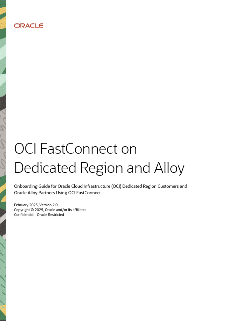 OCI FastConnect Onboarding Guide | PDF | Cloud Computing | Oracle ...