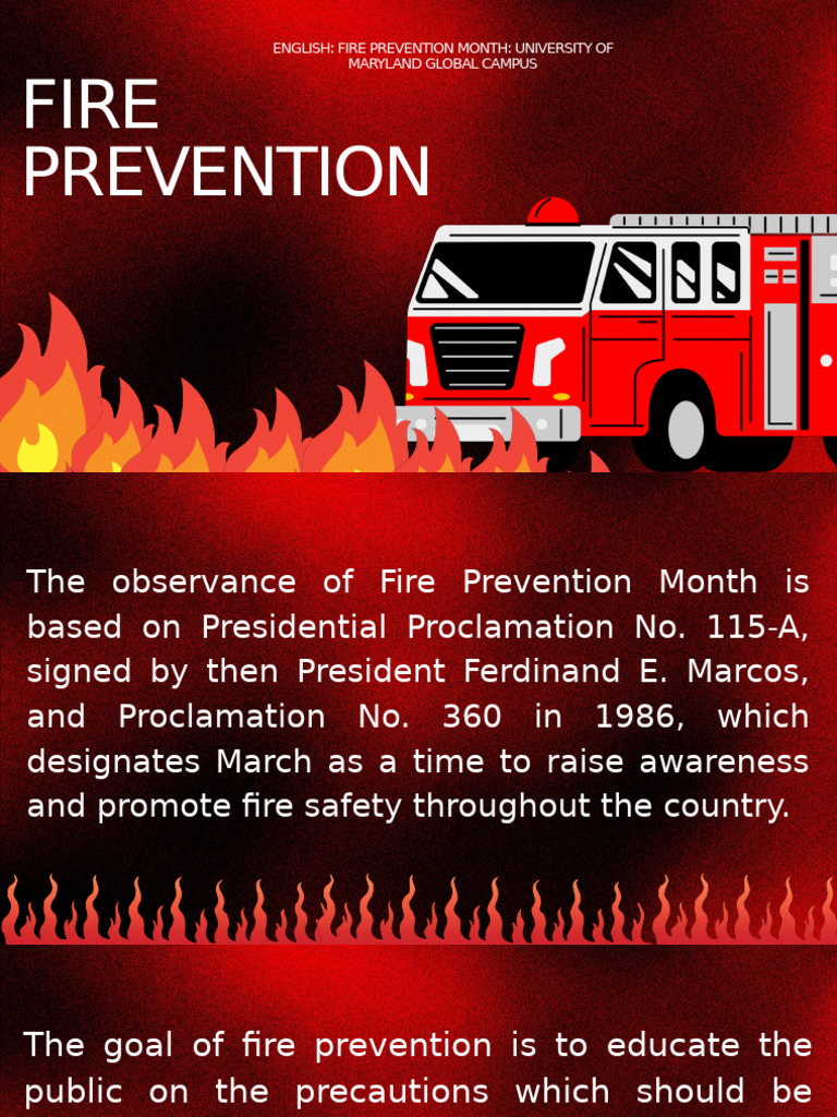 Fire Safety Awareness at UMGC | PDF