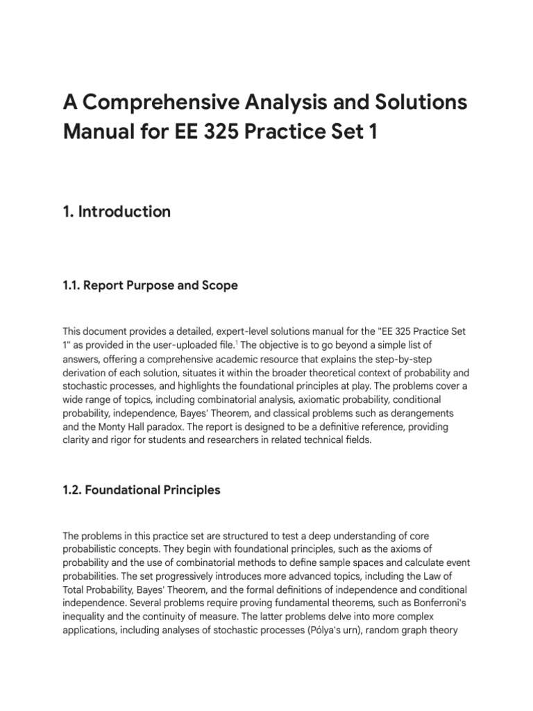 EE 325 Solutions Manual: Probability Analysis | PDF | Combinatorics ...