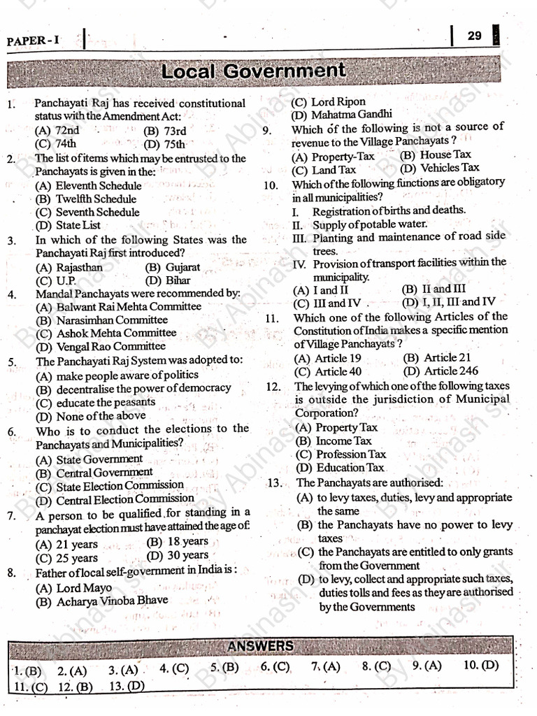 Polity 3 Questions For Practice | PDF