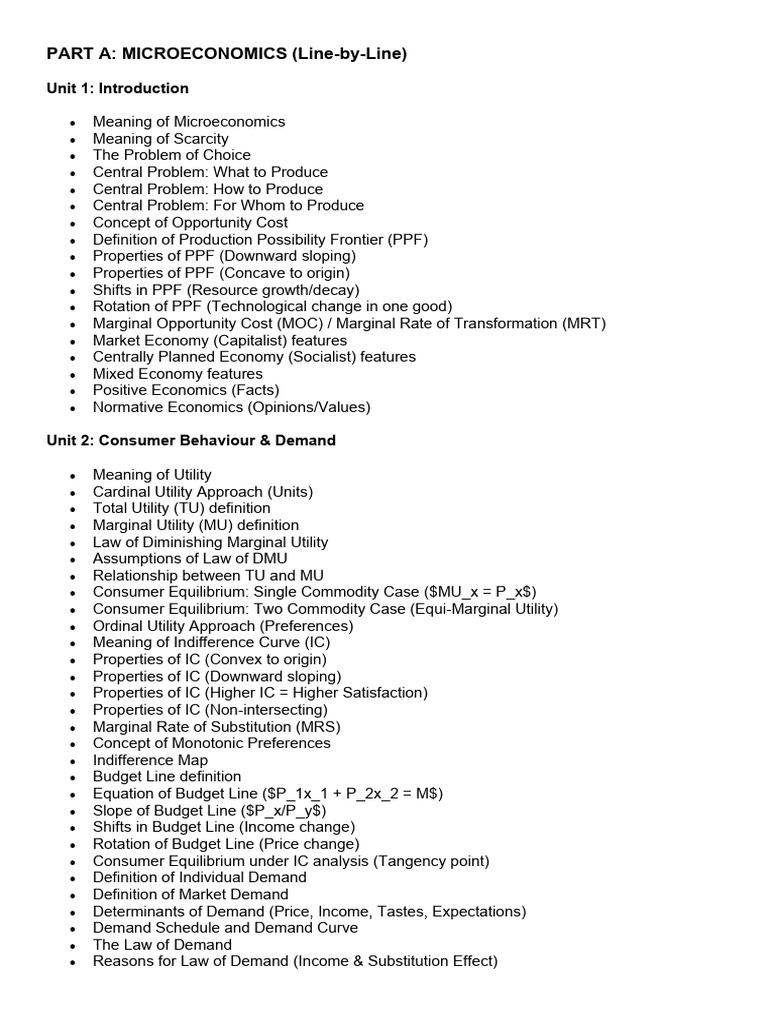 Microeconomics and Macroeconomics Overview | PDF | Demand | Utility