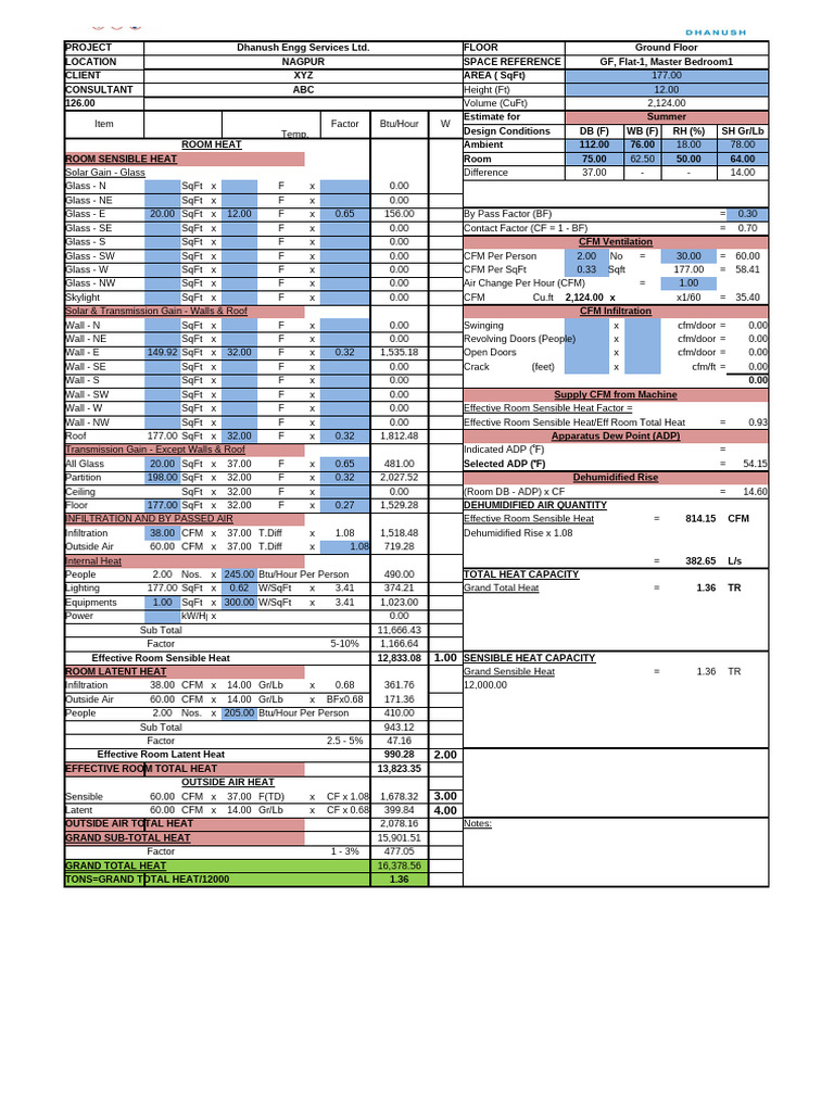 Main Project GF Split Ac | PDF | Heat | Ventilation (Architecture)