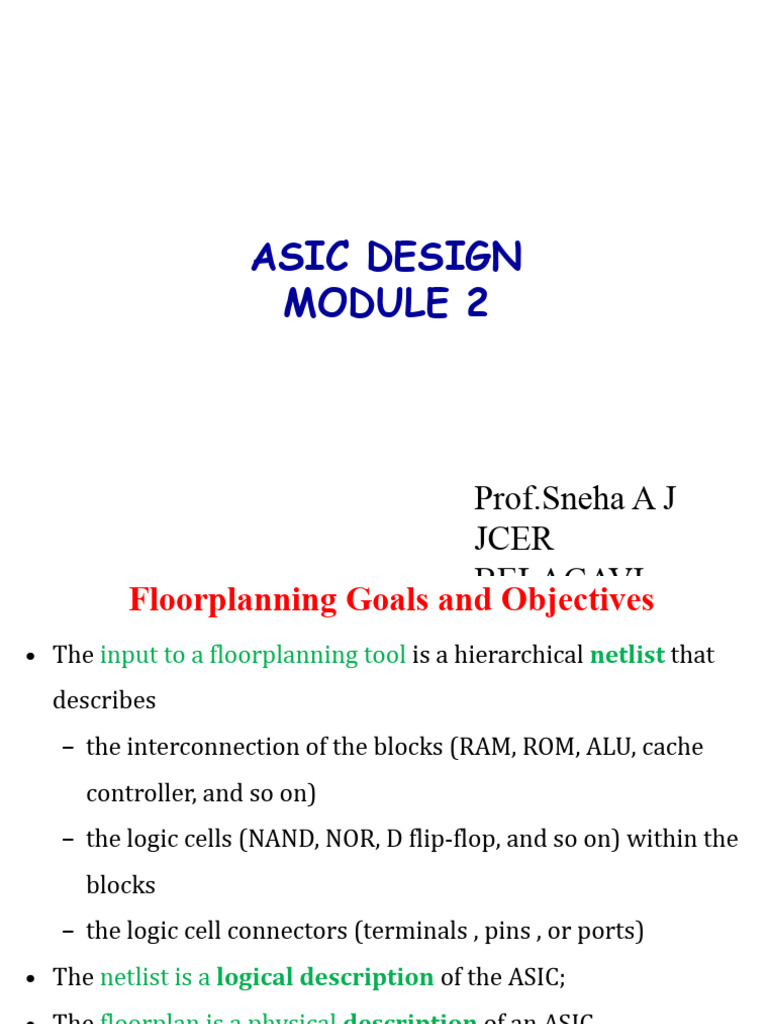 Module 4 ASIC | PDF | Electronic Design Automation | Design