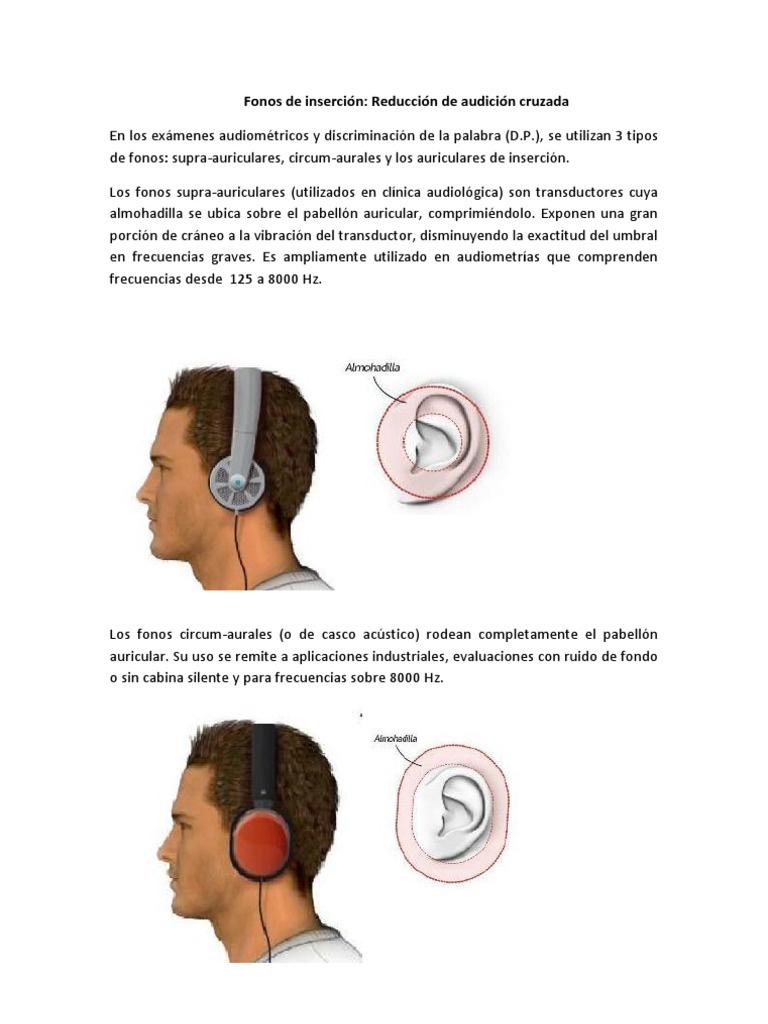 Ventajas de Auriculares de Inserción en Audiometría | PDF | Auriculares ...