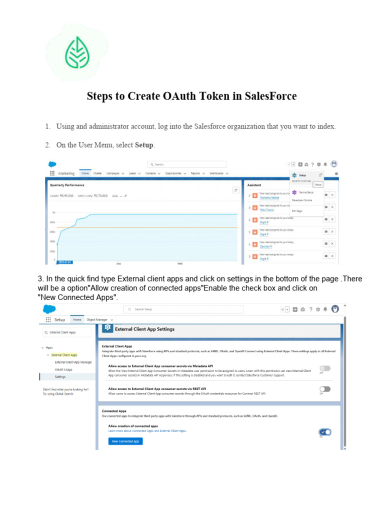 02 - Steps To Create Consumer Key & Secret in SalesForce-updated | PDF