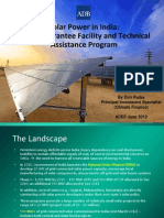 Don Purka - Solar Power in India ADB's Guarantee Facility and Technical Assistance Program