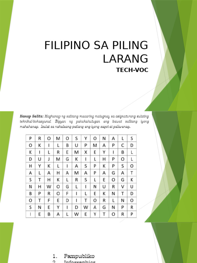 Filipino Sa Piling Larang | PDF