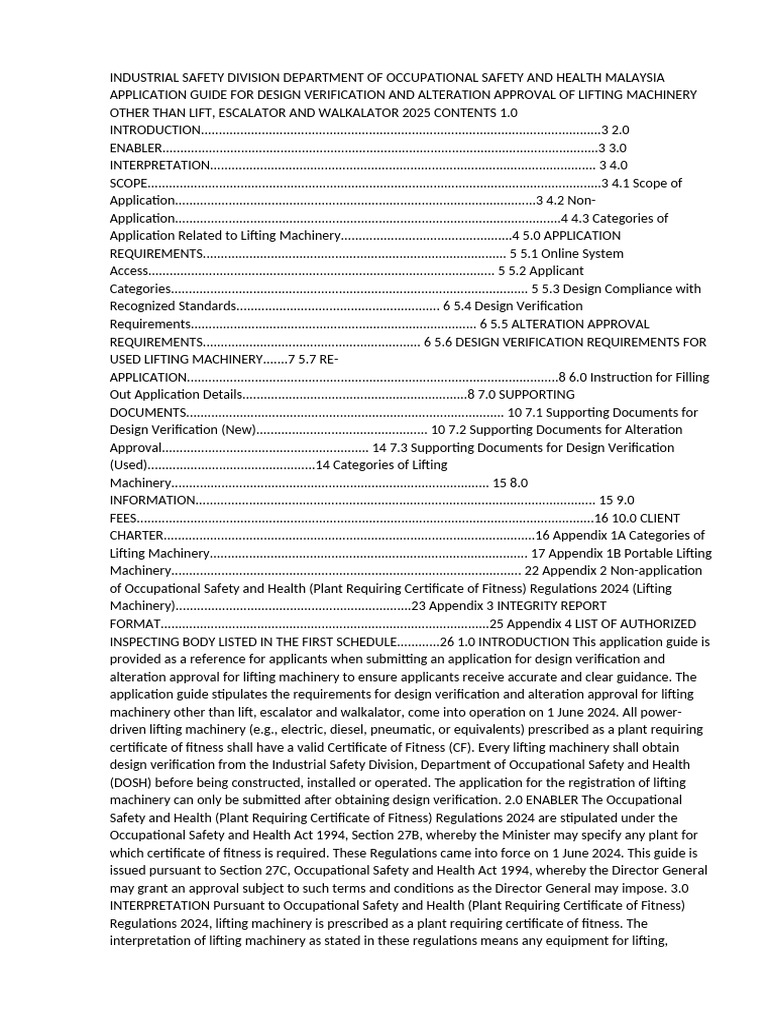 Lifting Machinery Approval Guide 2025 | PDF | Crane (Machine ...