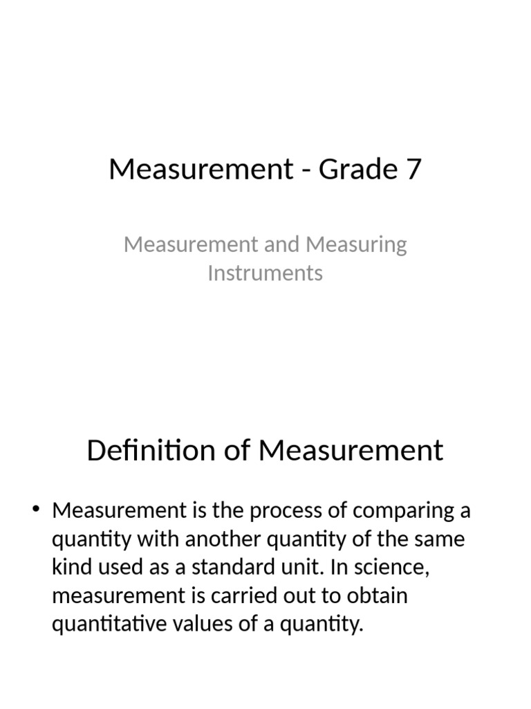 Measurement Grade7 | PDF