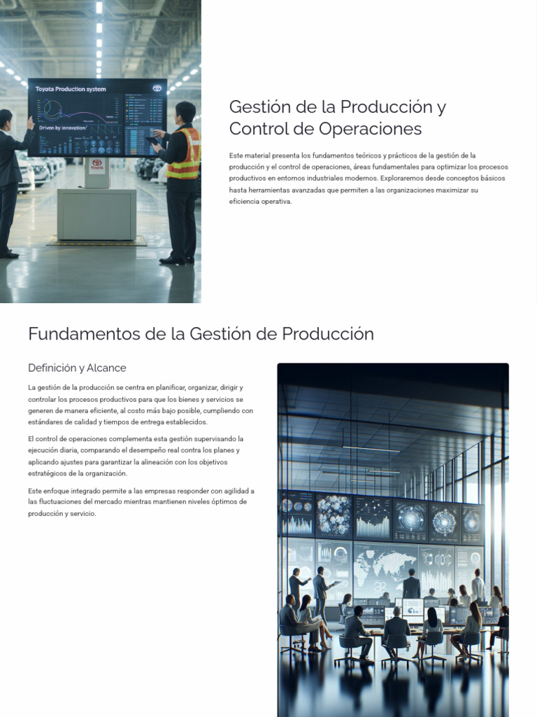 Gestión de Producción y Control de Operaciones | PDF | Lean ...