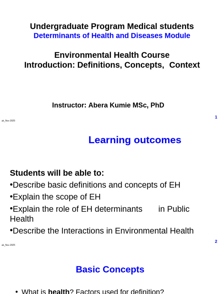 Lecture 4 - Concepts Introduction | PDF | Hazards | Environmental Health