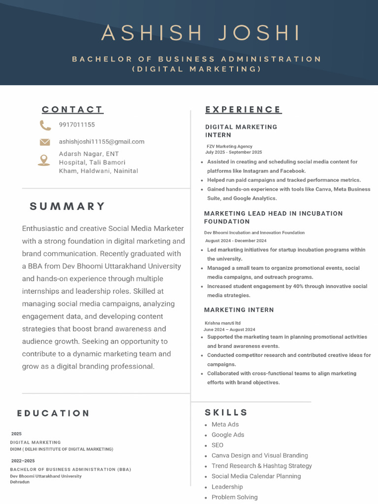 Ashish Joshi CV (2) | PDF