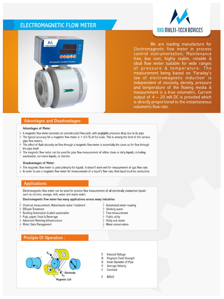NXG ElectroMagnetic Flow Meter | PDF