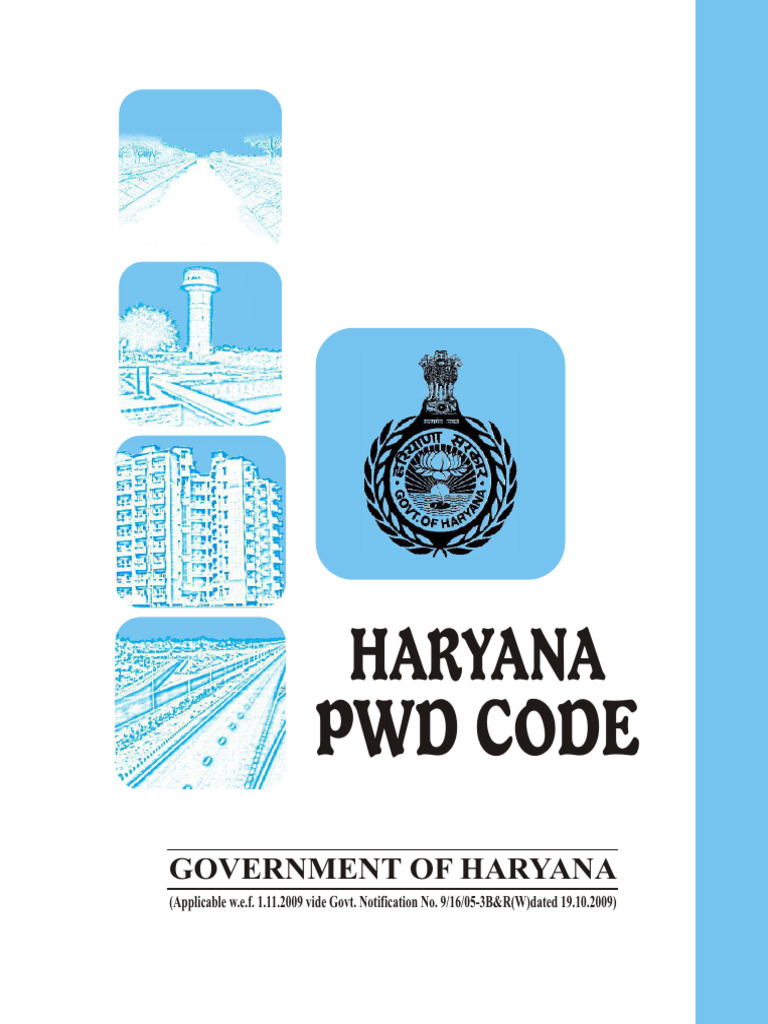 Haryana PWD Code Guidelines 2009 | PDF | Lawsuit | Burden Of Proof (Law)