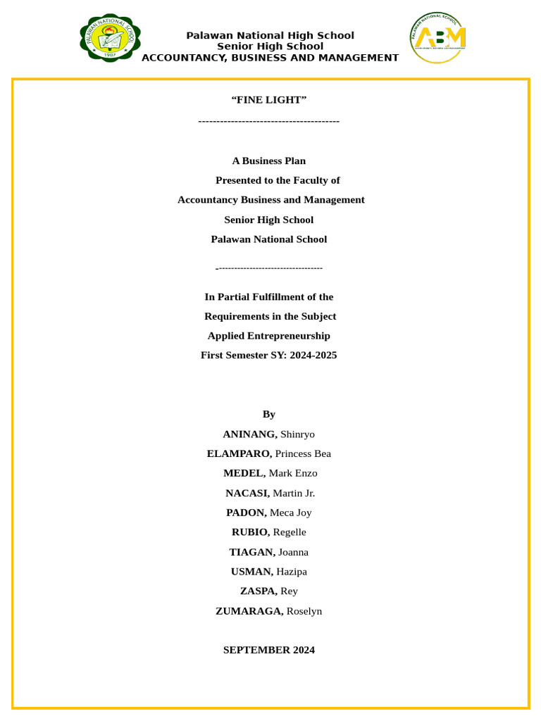 Abm Template Wit Borders | PDF | Business Economics | Business