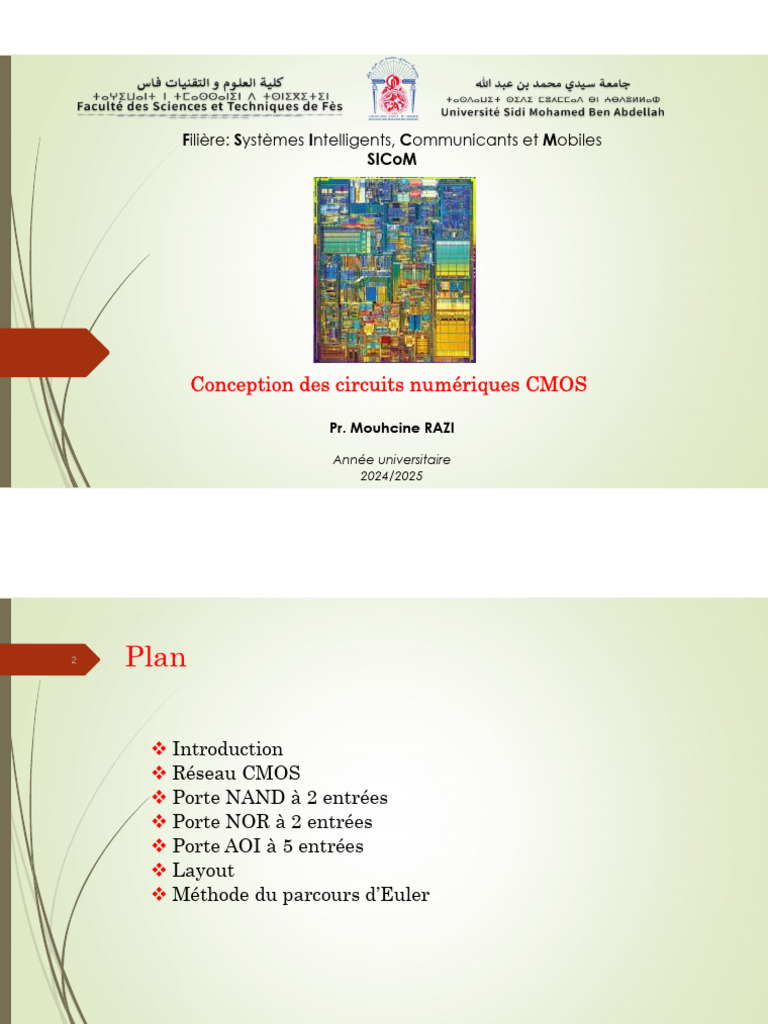 Conception des Circuits Numériques CMOS | PDF | CMOS | Semi-conducteurs