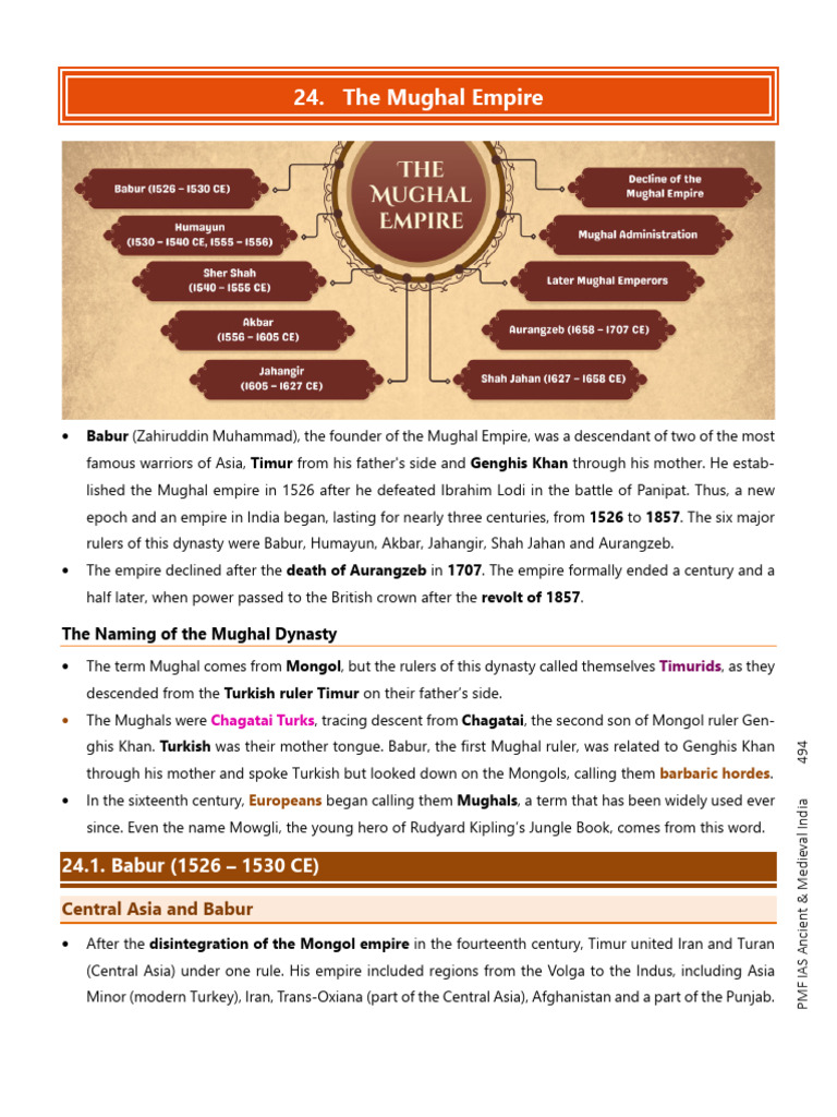 Chap-5 The Mughal Empire | PDF