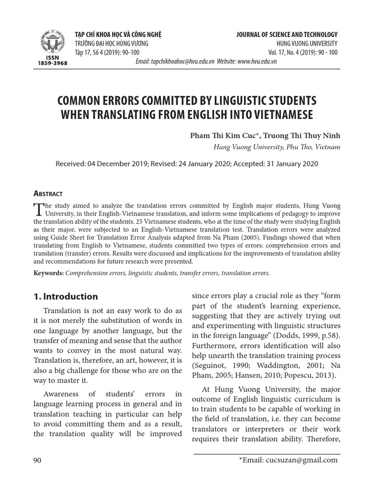 Errors in Translation | PDF