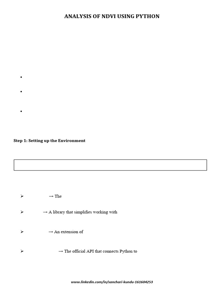 NDVI Analysis with Python and GEE | PDF | Python (Programming Language ...