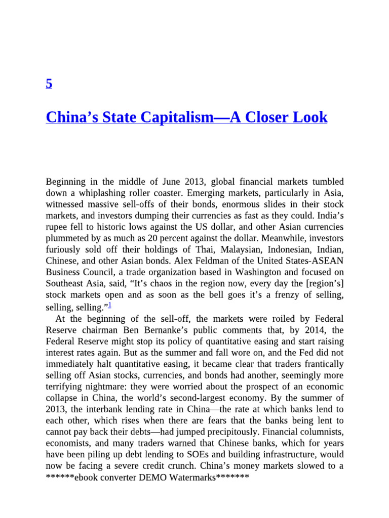 China's State Capitalism - Chapter - A Closer Look | PDF
