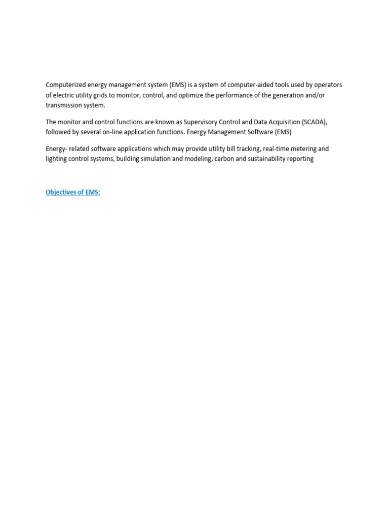 Computerized Energy Management Systems | PDF