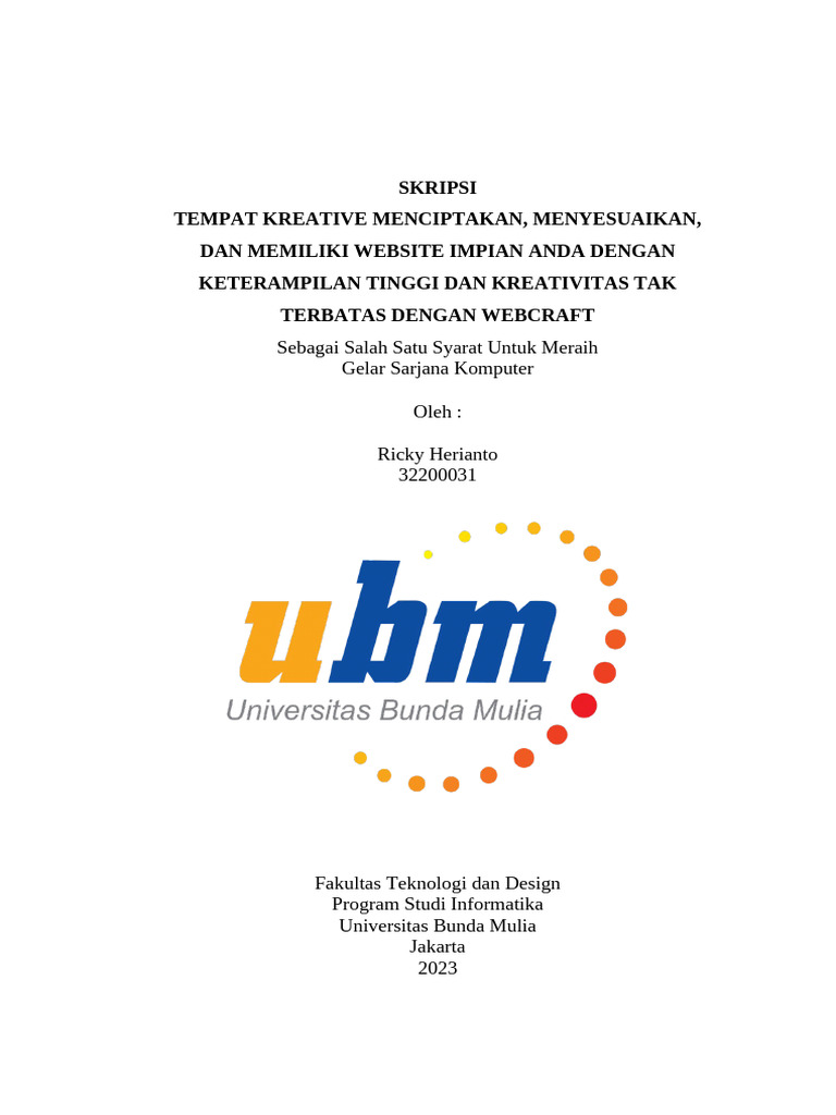 Solusi Kreatif Pembuatan Website WebCraft | PDF