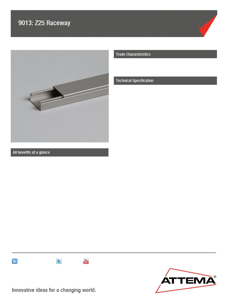 Z25 Aluminum Raceway for Cable Management | PDF