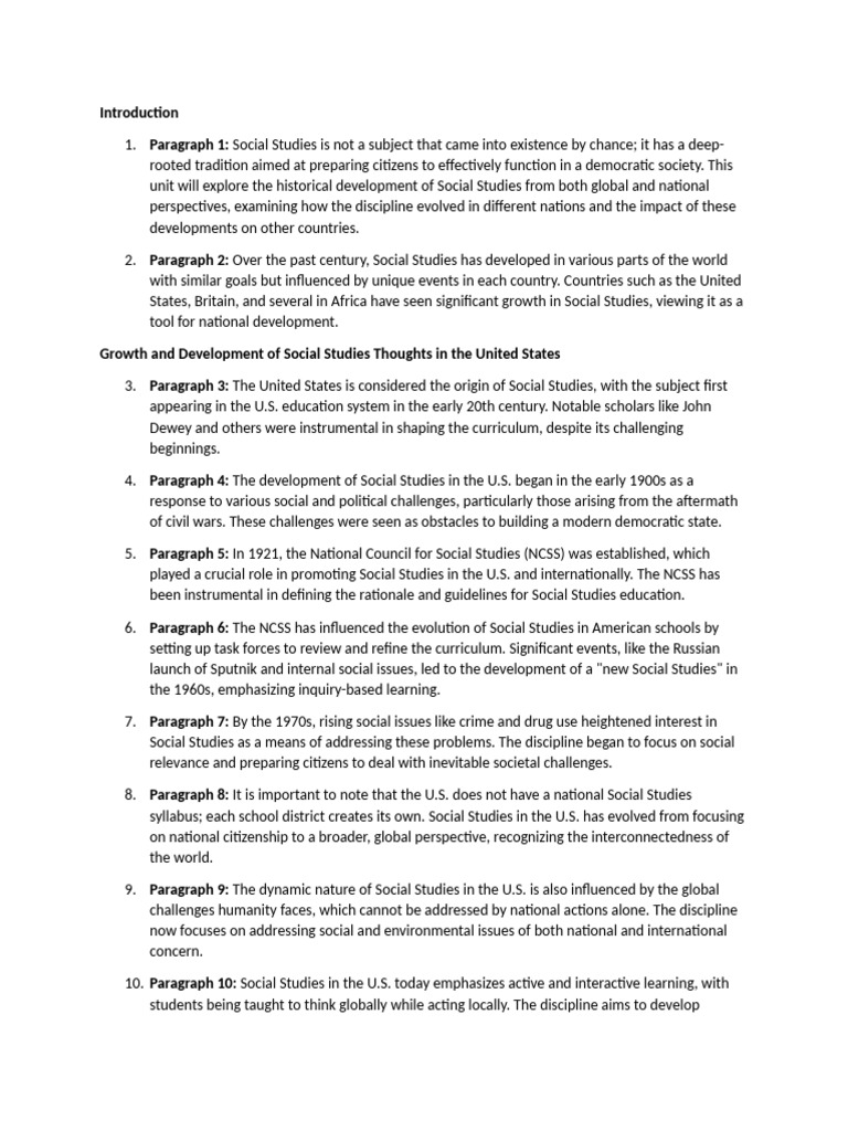 Evolution of Social Studies Education | PDF | Social Sciences | Sociology