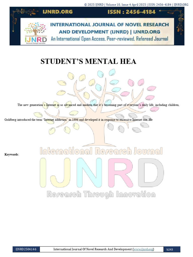 Impact of Internet Usage on Students' Mental Health | PDF | Mental ...