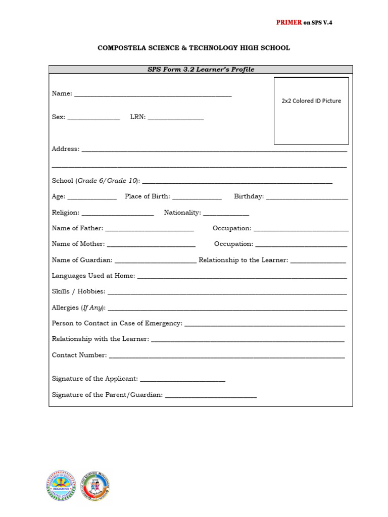 SPS V.4 Learner's Profile Template | PDF