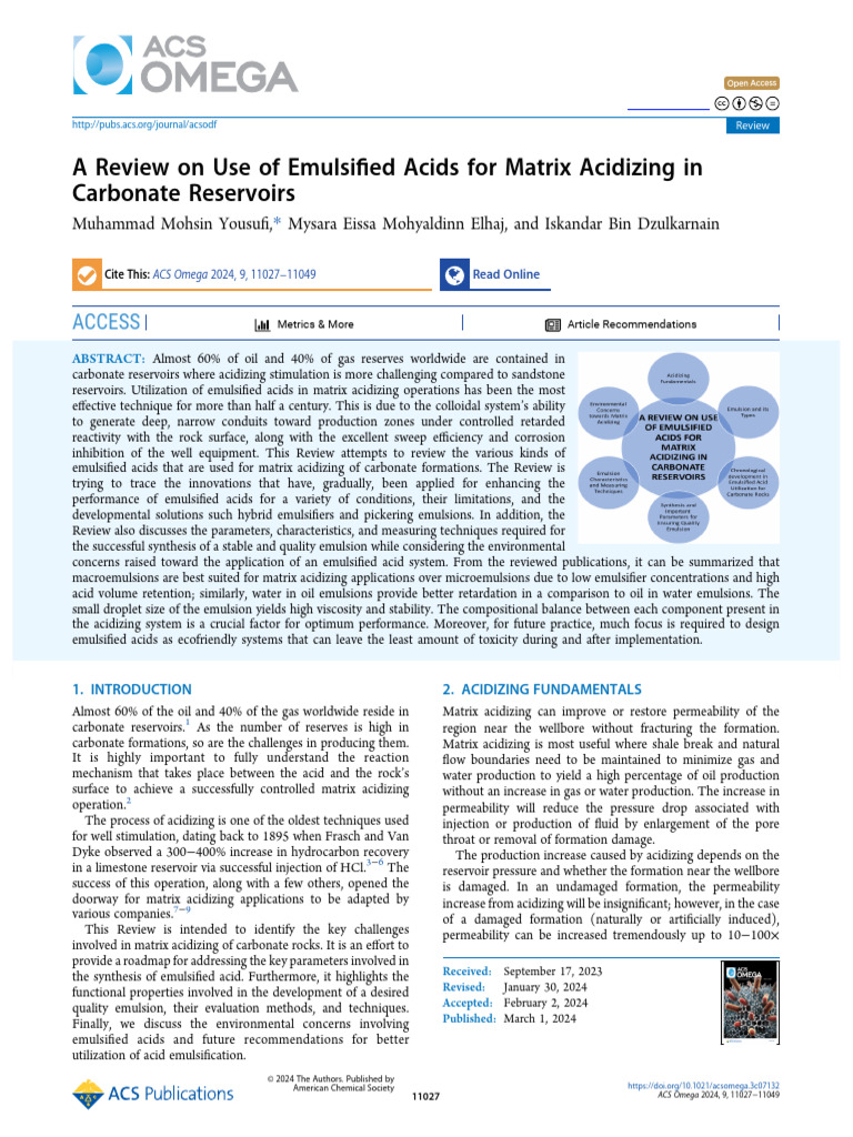 Emulsified Acids in Carbonate Acidizing | PDF | Emulsion | Surfactant