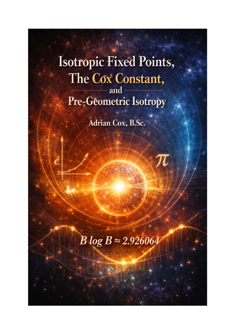 Isotropic Fixed Points and the Cox Constant | PDF | Logarithm | Geometry