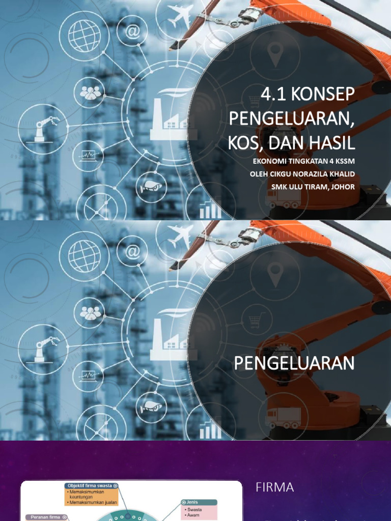 Ekonomi T4 KSSM Bab 4 4 1 Konsep Pengeluaran, Kos, Dan Hasil Zila | PDF