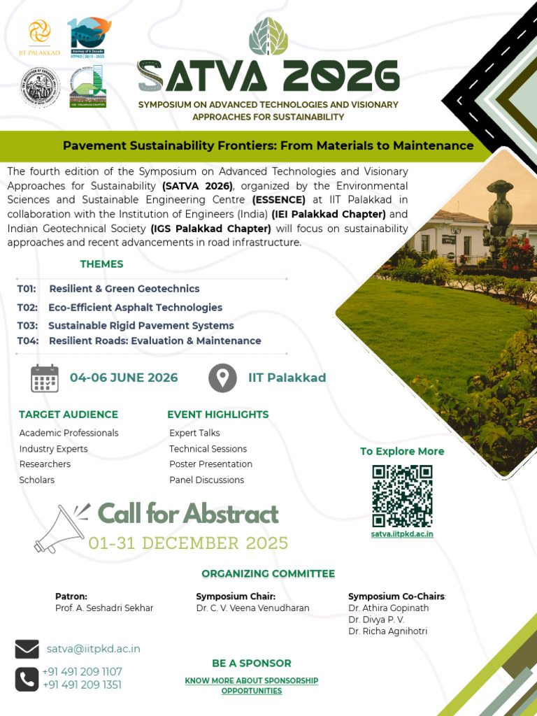 SATVA 2026: Sustainable Pavement Symposium | PDF