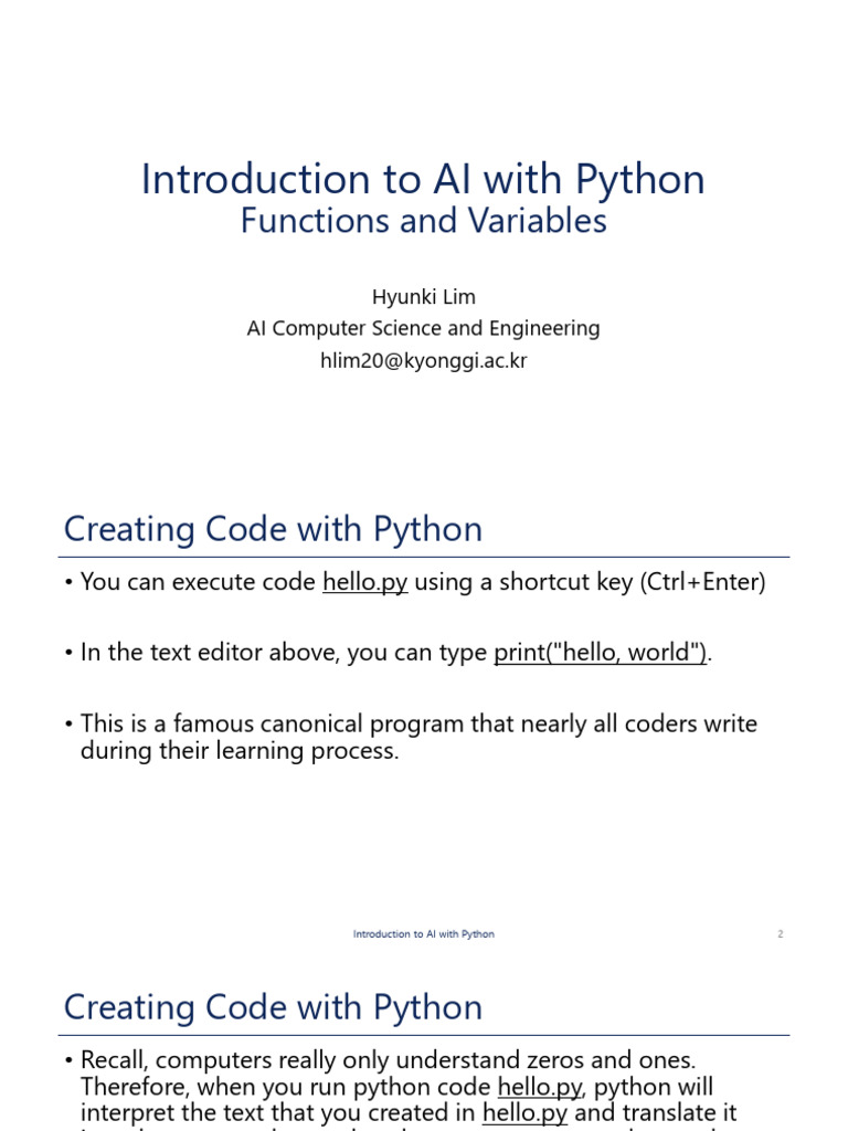 강의자료 1 | PDF | Parameter (Computer Programming) | Integer (Computer ...