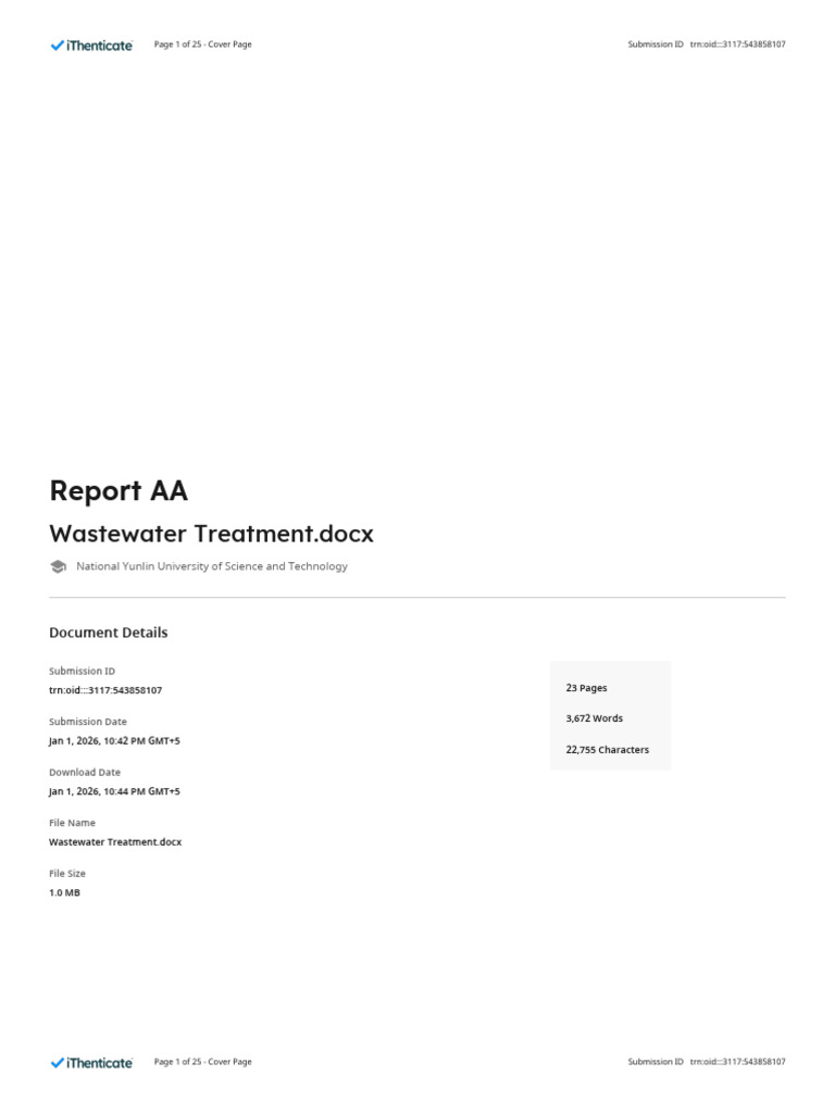 Wastewater Treatment Process Analysis | PDF | Sewage Treatment | Water ...