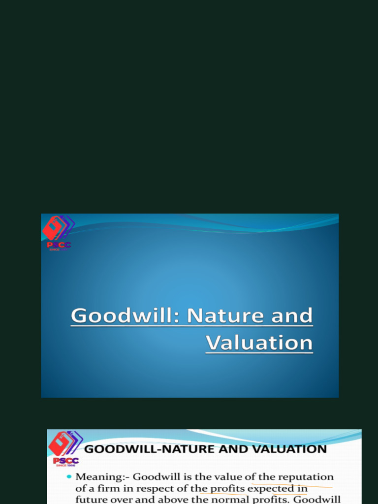 Goodwill L 1 | PDF