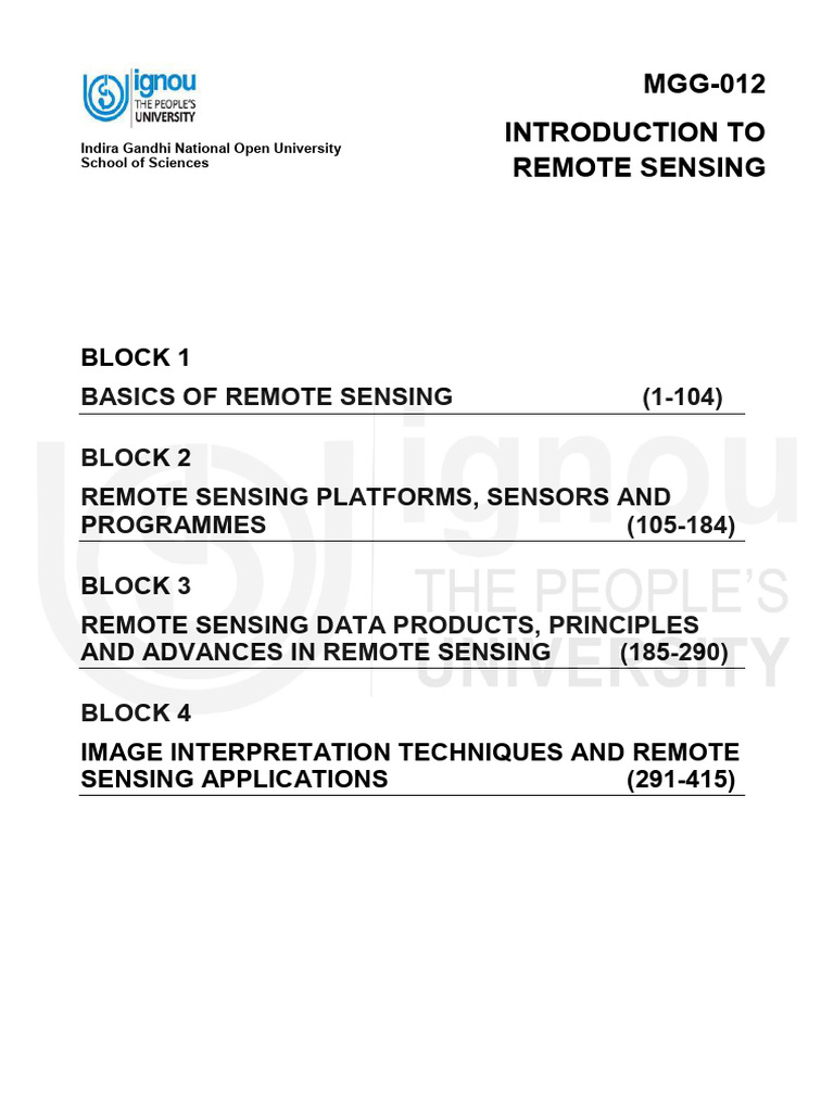 Introduction to Remote Sensing Basics | PDF | Remote Sensing | Infrared
