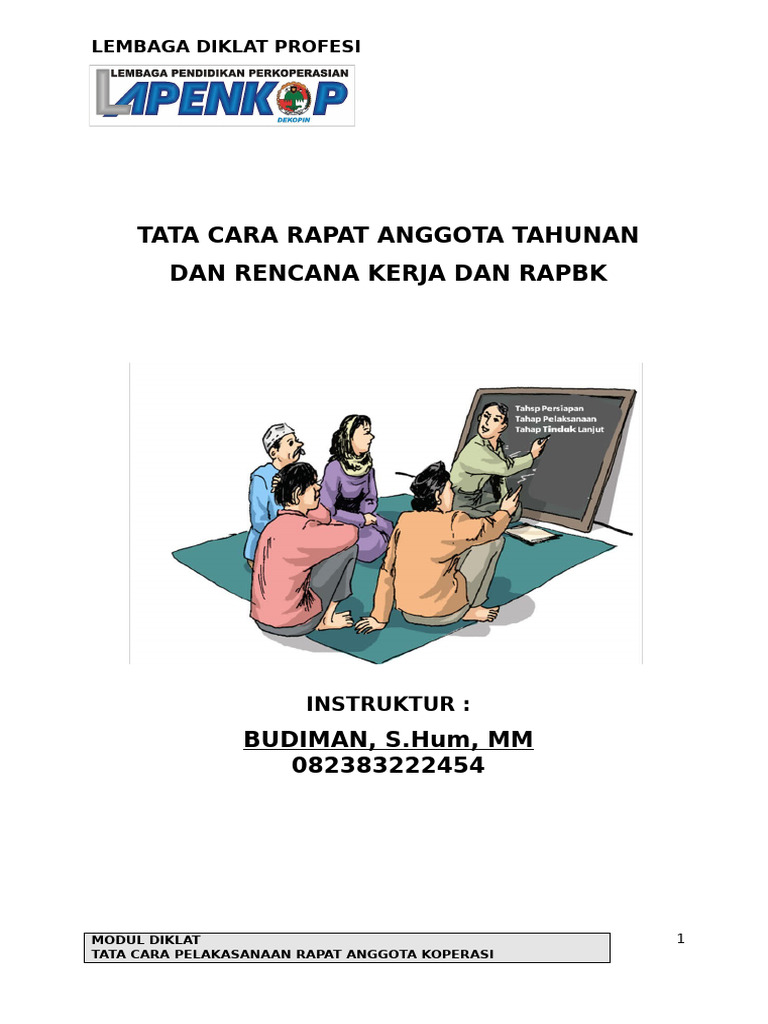 Tata Cara Rapat Anggota Koperasi | PDF