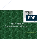 Feed Back of Business Communication: by Arpan Soni