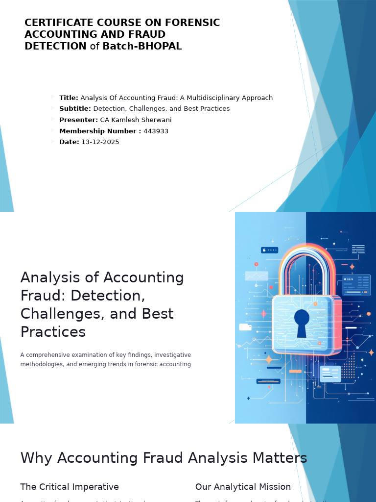Forensic Accounting & Fraud Detection Course | PDF | Accounting | Audit