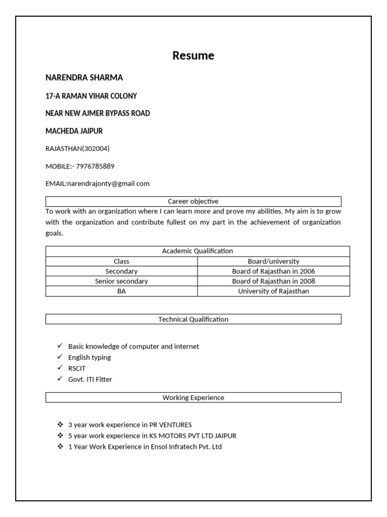 Resume NS (1) | PDF