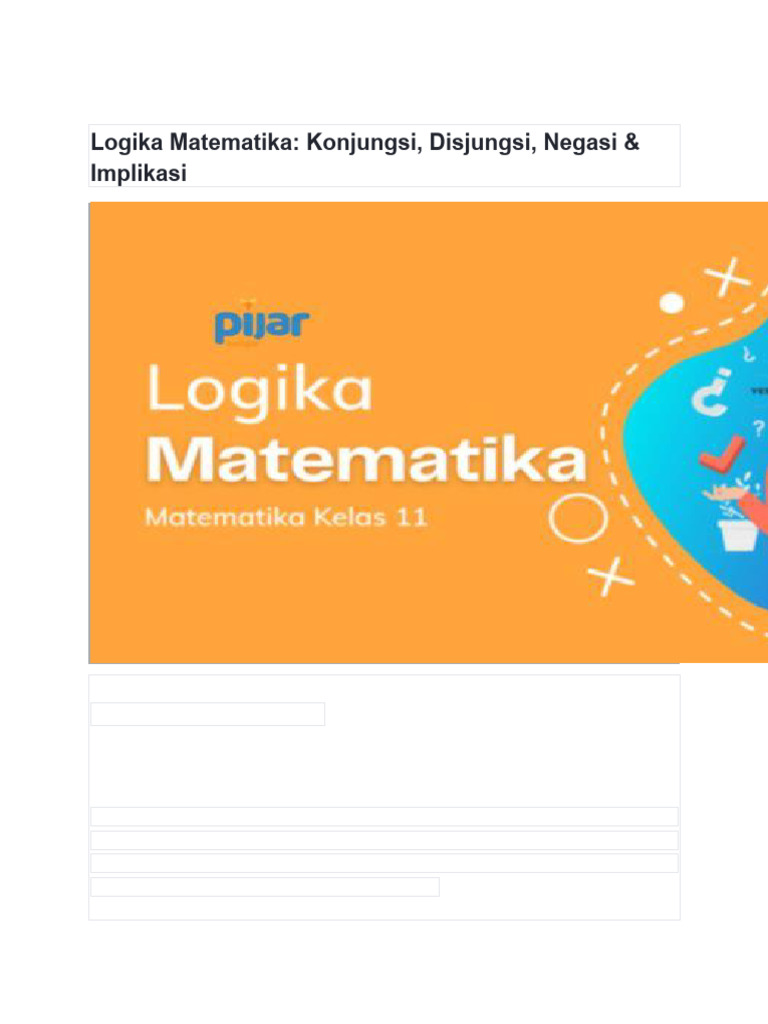 Panduan Logika Matematika Dasar | PDF