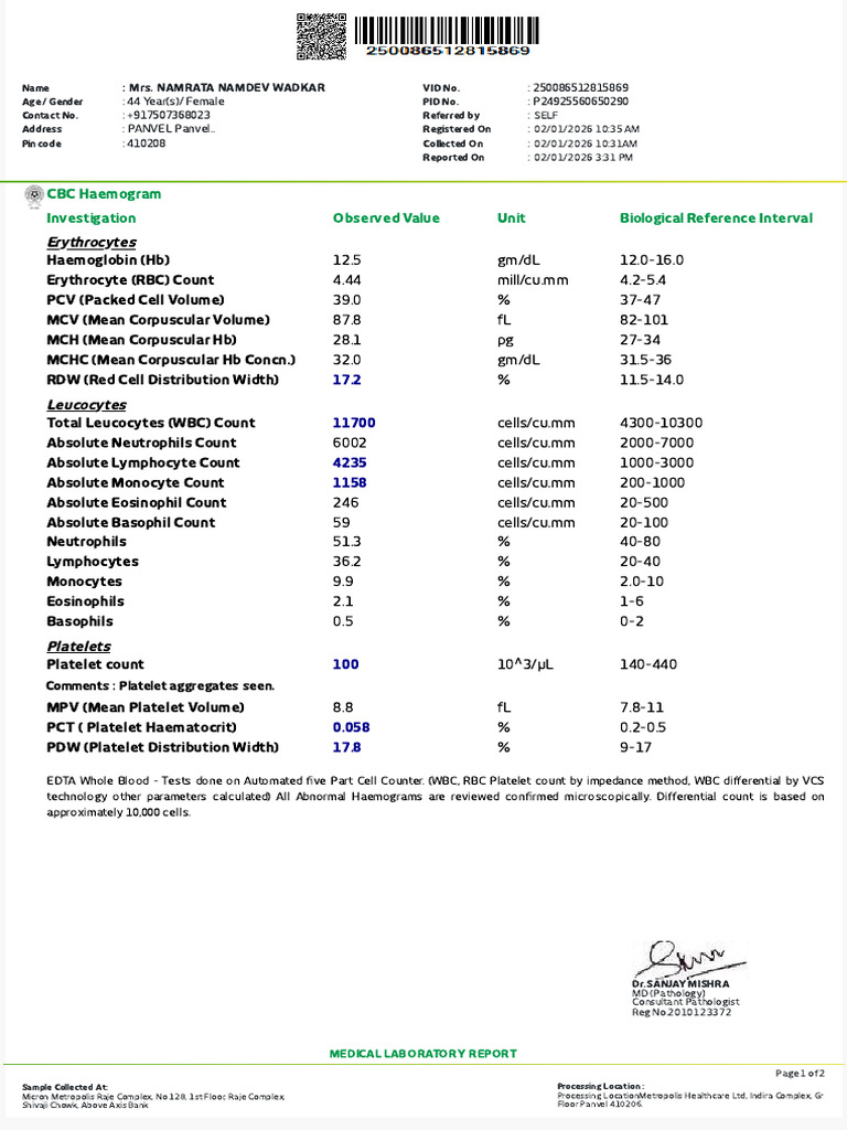 CBC Haemogram and Glucose Report | PDF | Hypoglycemia | Diabetes