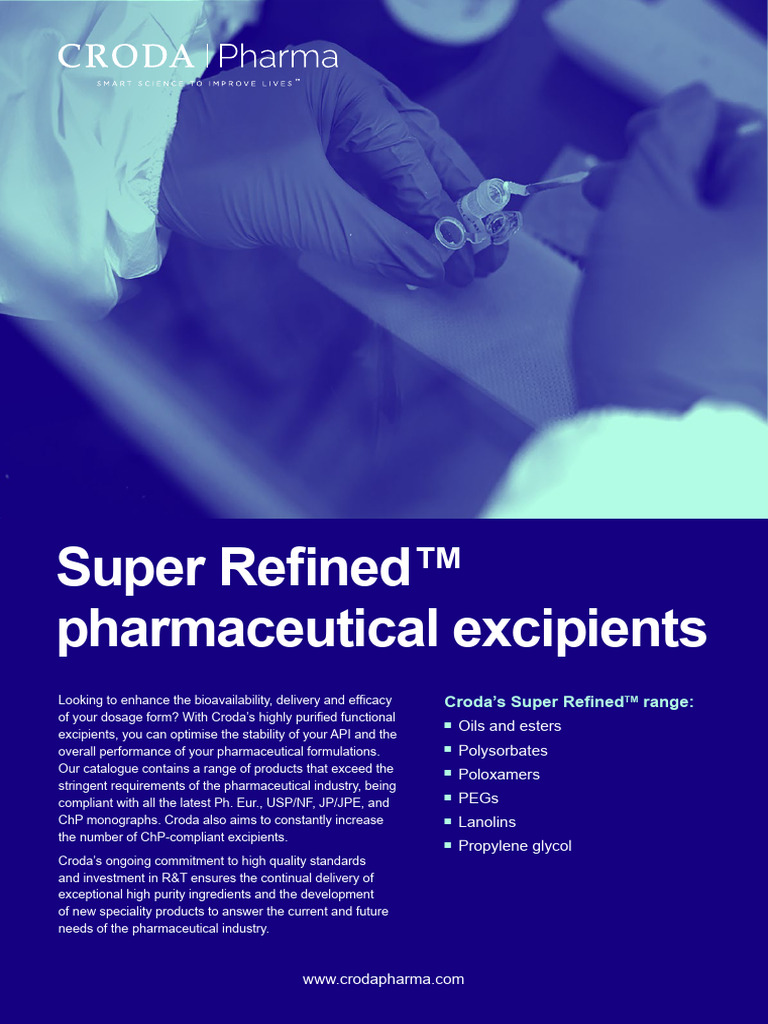 Super Refined Excipients for APIs | PDF | Topical Medication ...