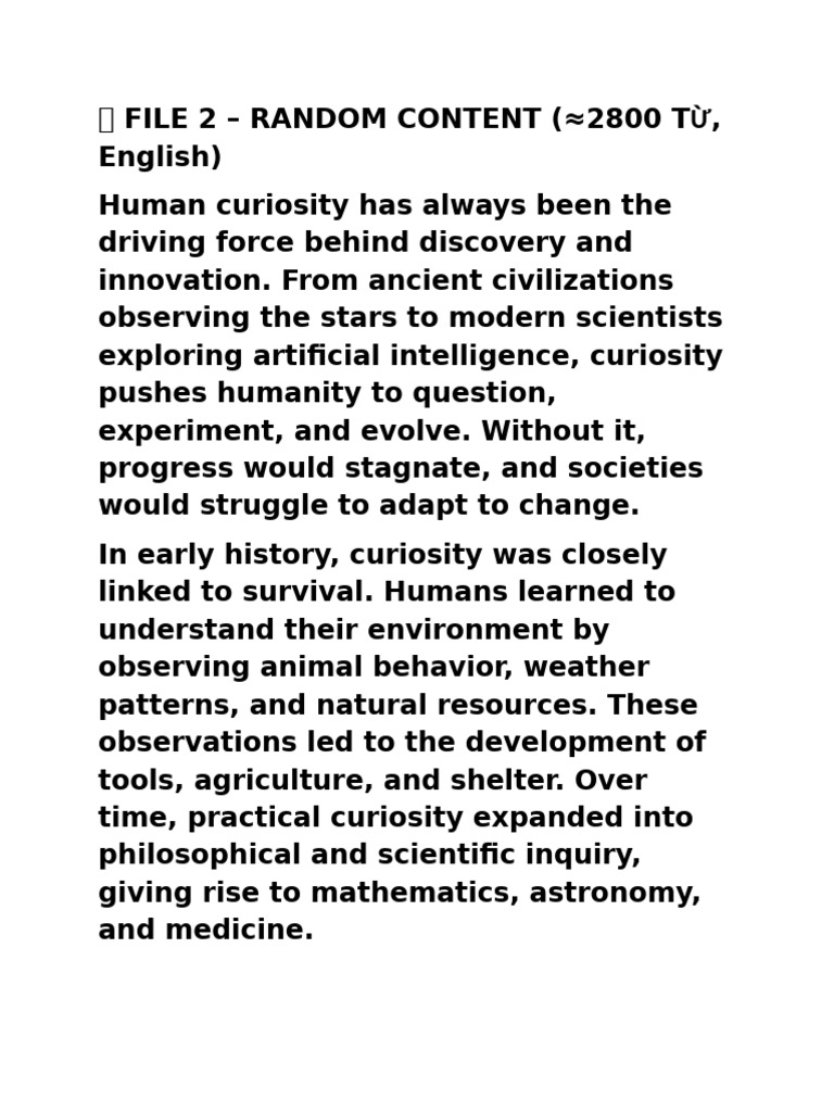 The Power of Curiosity in Human Growth | PDF | Curiosity | Science