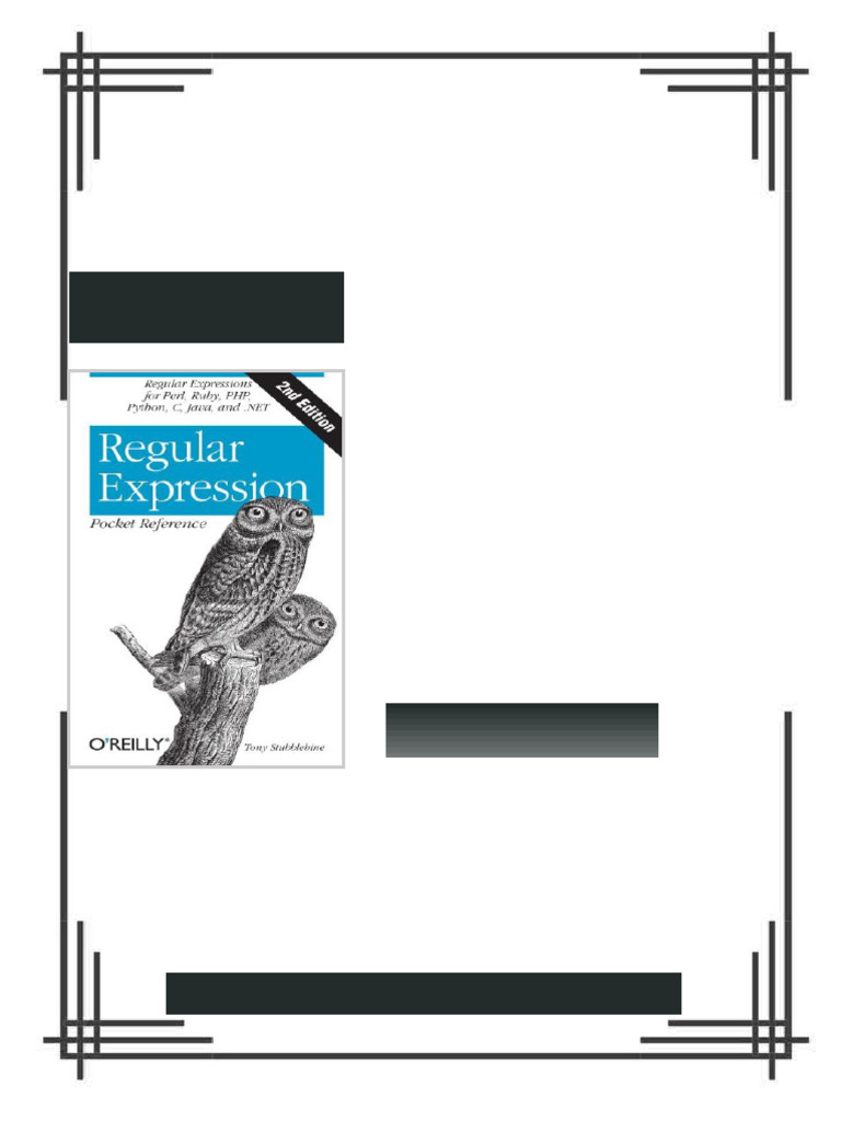 Regular Expression Pocket Reference Regular Expressions For Perl Ruby ...
